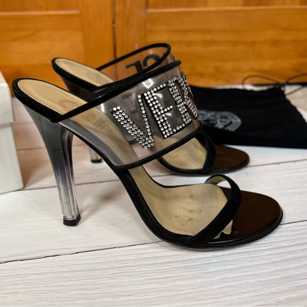 Versace black high heel